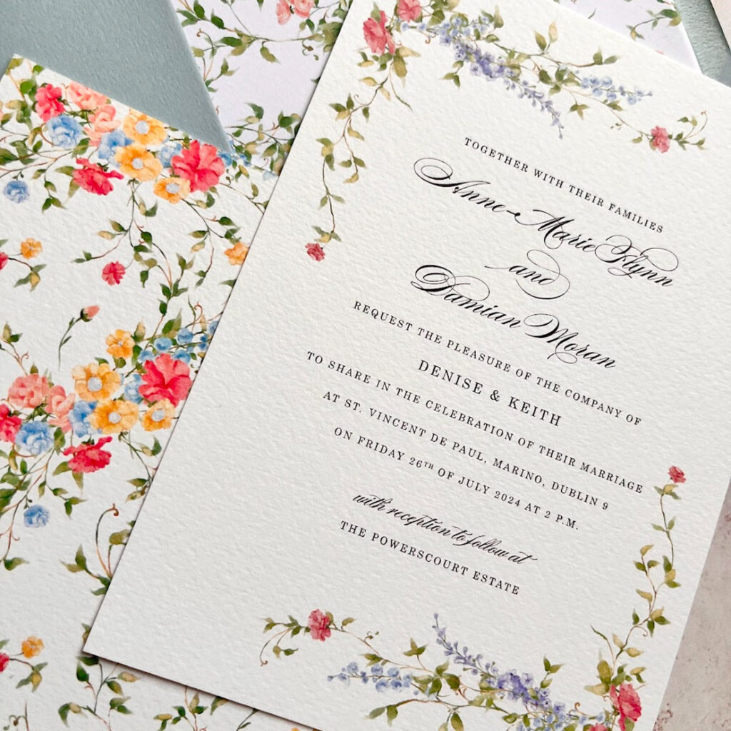 Wildflowers Multicolour Wedding Invitation | Wedding Invitations and ...